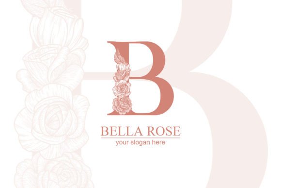 B Logo, Letter B Monogram, Style – Flora