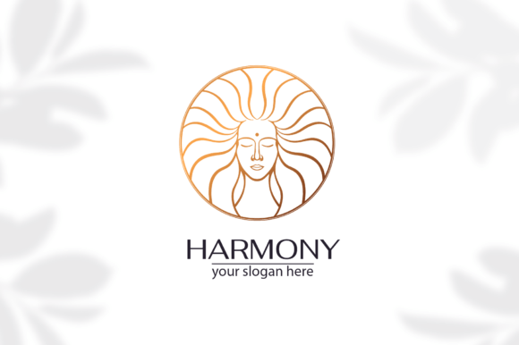 Beauty Female Face Logo: Graphics and Logos for Editorial Use
