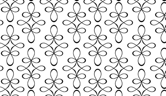 Black Filigree Seamless Pattern for Graphic Design