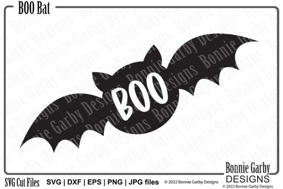 BOO Bat Halloween SVG Clip Art