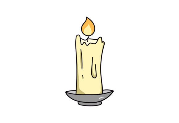 Candle Illustration Clipart: Graphics for Halloween & More