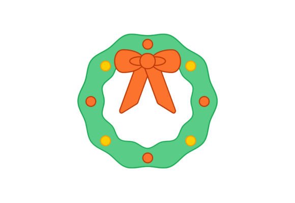 Christmas Wreath Vector Graphic