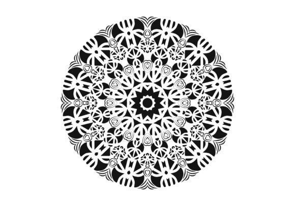 Flower Decorative Mandala: Graphics for Handmade Creations