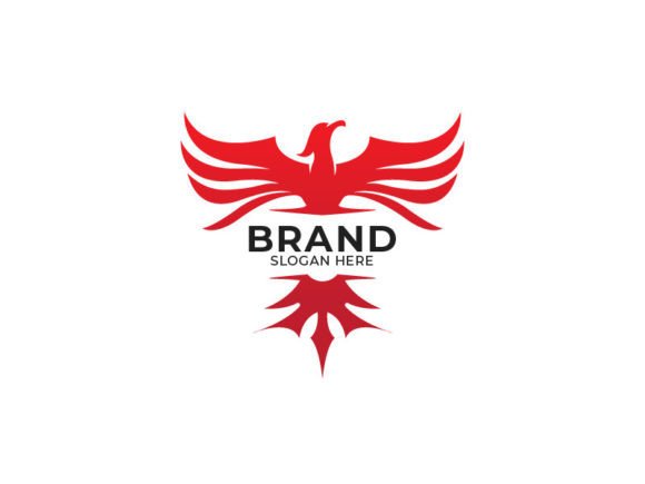 Flying Fire Bird Logo Template for Graphics and Logos