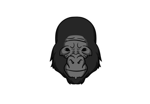 Gorilla Face Happy Artwork Graphics