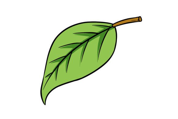 Green Leaf Vector SVG for Creative Crafts