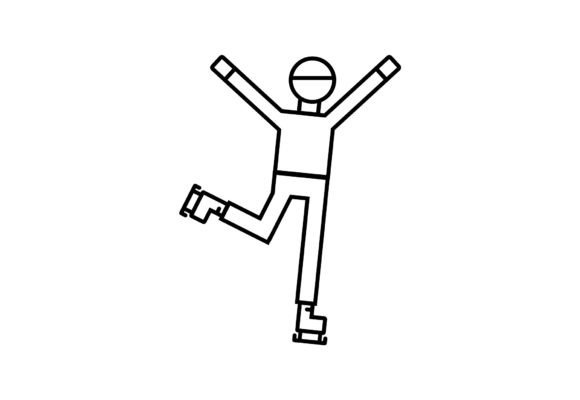 Ice Skater Clipart Artwork Graphics and Illustrations