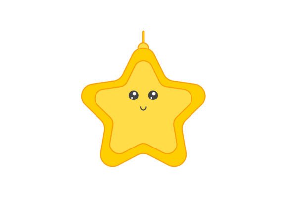 Kawaii Star Christmas Artwork Graphics