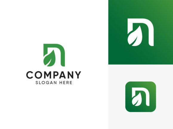 Letter N Leaf Logo Graphics & Logos