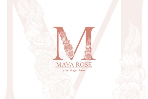 M Logo, Floral Graphics for Local Branding