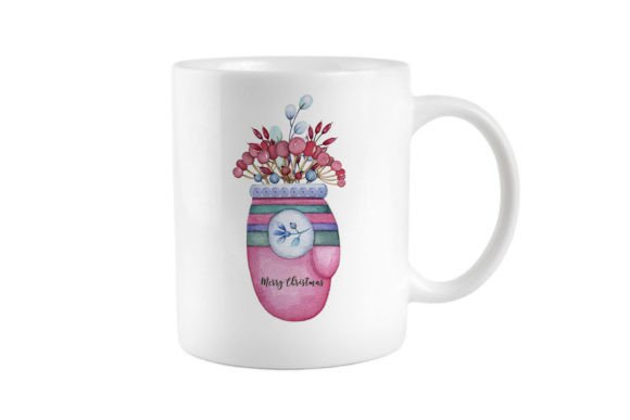 Mitten with Berries Graphics & Crafts