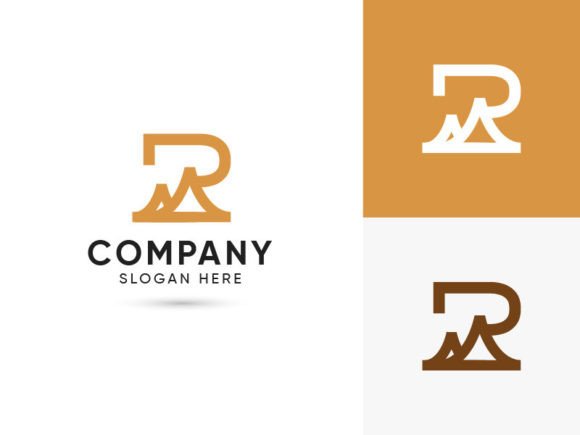 Simple Monoline Letter R Logo Graphics