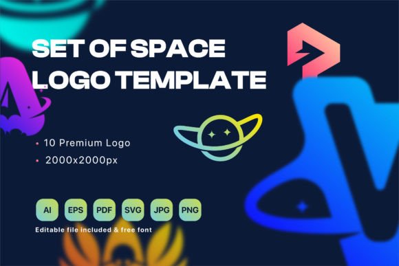 Space Logo Template for Graphics and Logos