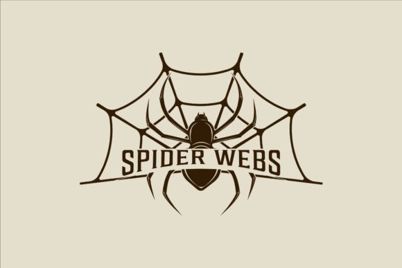 Spider Webs Logo Vintage Vector Design Graphics